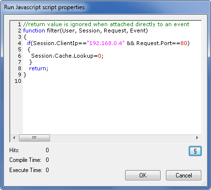 Run Javascript script example