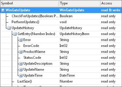 WinGateUpdate object