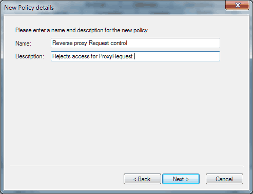 New Policy details new policy details
